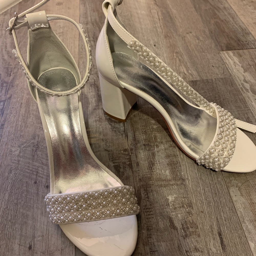 White high heels